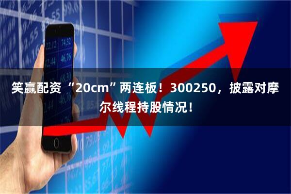 笑赢配资 “20cm”两连板！300250，披露对摩尔线程持股情况！
